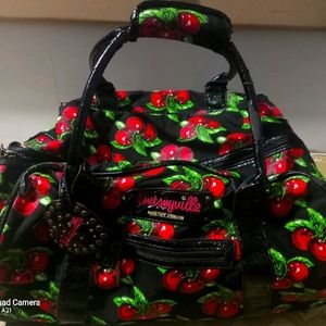 "Betseyville" CHERRIES Roller Duffle Bag